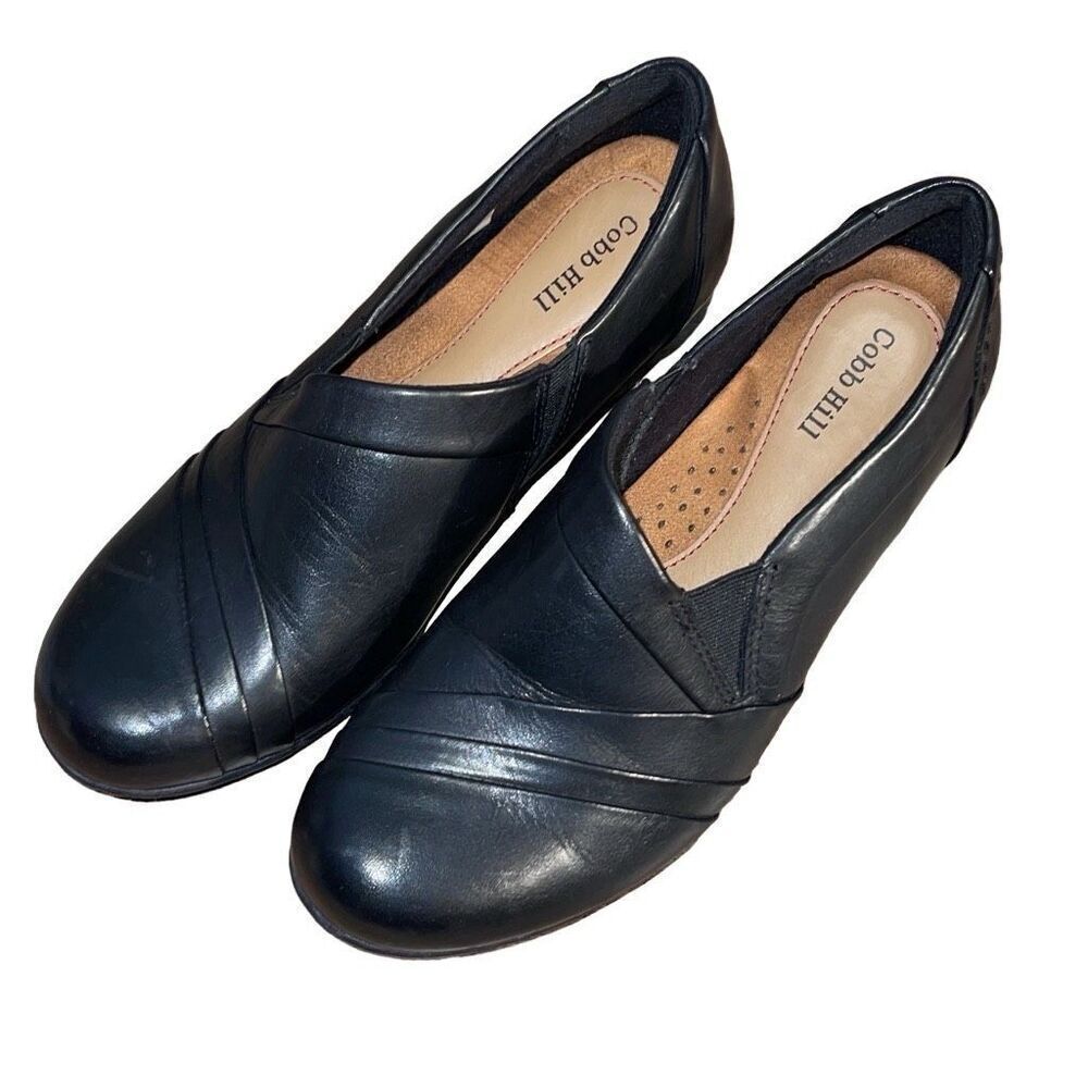 Rockport Cobb Hill Abbott Womens Leather Round Toe Pump Heels‎ Black Size 6.5